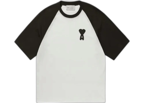 Ami Paris Short Sleeves Boxy Fit T-shirt Black/White